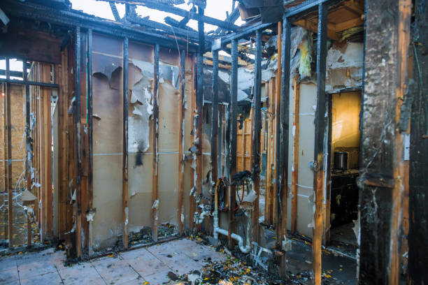 Professional Fire Damage Cleanup technician working in Kingsville, MD